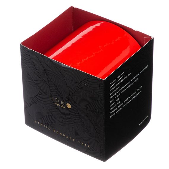 Стрічка бондажна статична, червона, із ПВХ, UPKO, 16 метрів | Зображення 2