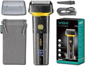 Електробритва VGR V-355 шейвер для вологого і сухого гоління, IPX6, LED Display (44232-V-355_433)
