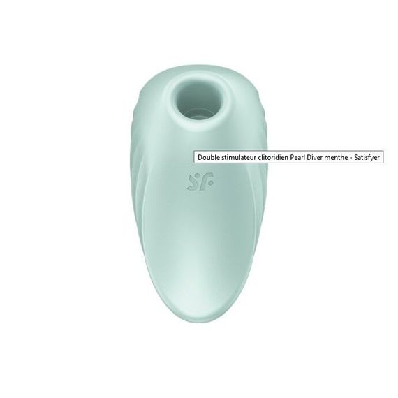 Вакуумный клиторальный стимулятор с вибрацией Satisfyer Pearl Diver Mint | Зображення 2