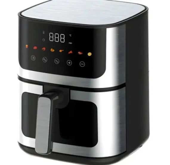 Аерогриль Rainberg RB 2268 4200W аерофрітюрниця безмасляна для приготування без олії з регулюванням температури 8 л | Зображення 5