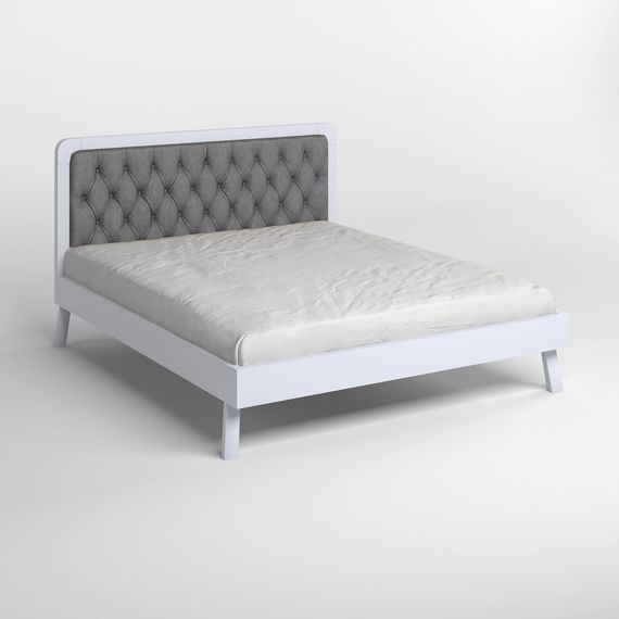 Полуторне дерев'яне ліжко Mebigrand Токіо Сіро-блакитний (S2010R80B)/Аляска 93 (Сірий) 120х190 см (MBG-4714) | Зображення 1