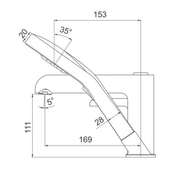 Змішувач для ванни на борт Gappo G1103-6 | Зображення 4