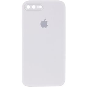 Чехол Silicone Case Square Full Camera Protective (AA) для Apple iPhone 7 plus / 8 plus (5.5") Білий / White