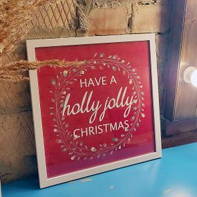 Постер у рамці Have a holly jolly Christmas 30x30 см (WKMT_21NG006_WH)