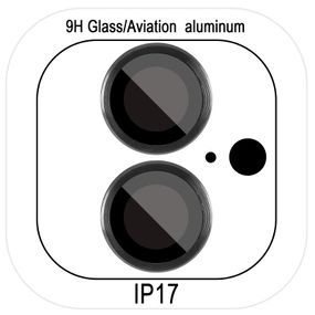 Захисне скло Metal Classic на камеру (у упак.) для Apple iPhone 17 (6.3") Чорний / Black