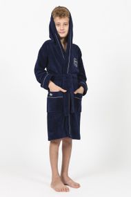 Халат подростковый Nusa 33005 для мальчика, синий 134-140 (9-10л)