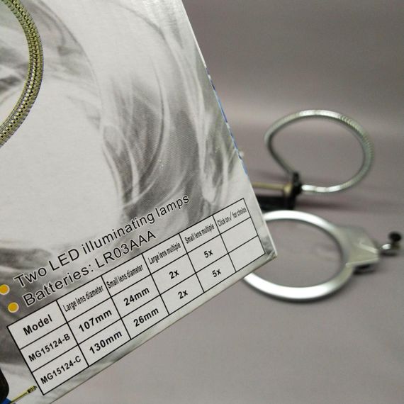 Лупа з підсвічуванням на струбцині 2LED - діаметр лінзи 130 мм | Зображення 3