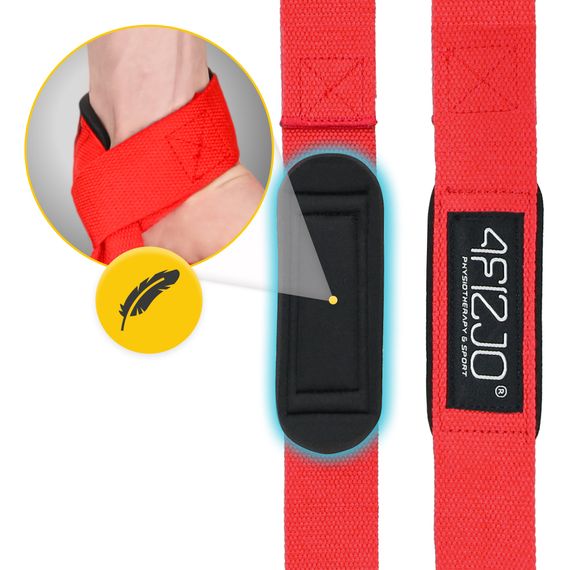 Лямки для станової тяги 4FIZJO Deadlift Straps Red (P-5905973402286) | Зображення 5