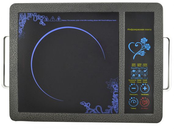 Інфрачервона плита DOMOTEC MS-5842 Настільна одноконфоркова склокерамічна плитка електроплита 2000 Вт