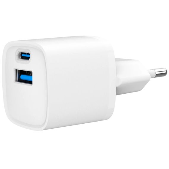Gembird TA-UC-PDQC20-W-01 (USB Type A + USB Type C) Мережевий зарядний пристрій