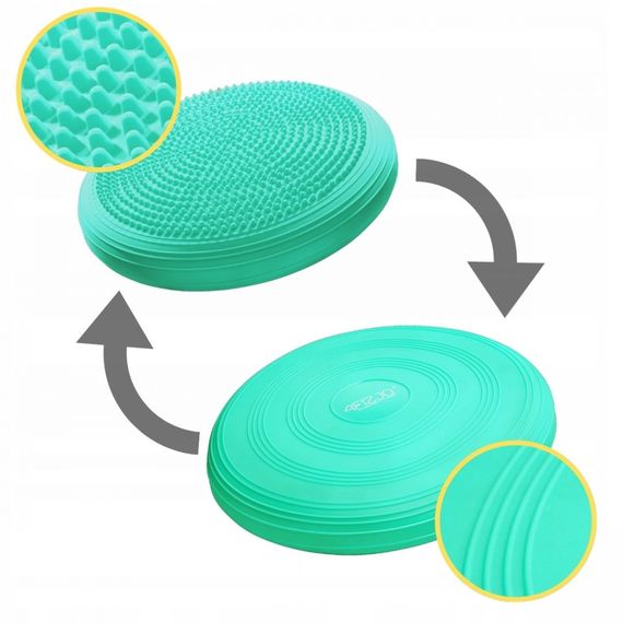 Балансувальна подушка-диск 4FIZJO MED+ 33 см сенсомоторна, масажна Mint (P-5907739313836) | Зображення 2