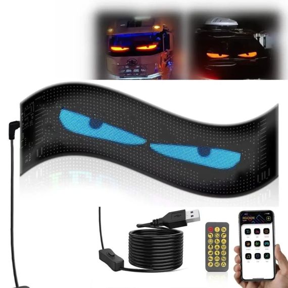 Гибкий экран LED Matrix Panel APP wifi rgb 192mm* 1330mm(16Х144) art-0569 | Зображення 2