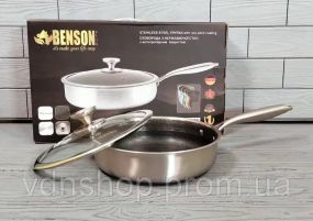 Cковорода глибока Benson із нержавіючої сталі 24см (BN-586)