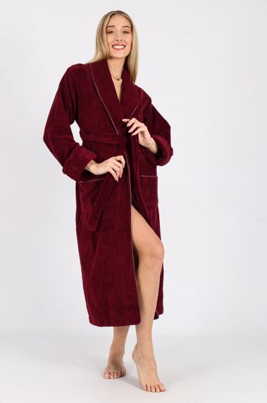 Жіночий халат Nusa 6895, бордовий XL