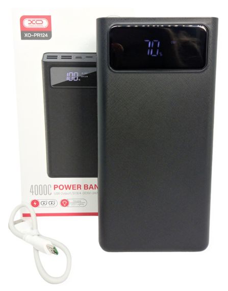 Power Bank 40000 mAh 2 А реальна ємність XO PR124 зарядка зовнішній акумулятор павербанк сертифікований