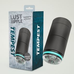 Мастурбатор прозорий у чорній колбі Chisa Lust Ripple Tempest Sex Aura