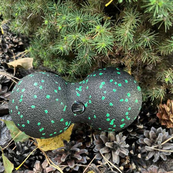 Массажный мяч двойной Паверплей PP-4352 Epp foam peanut ball (d8*16cm.) Черно/Зеленый | Зображення 5