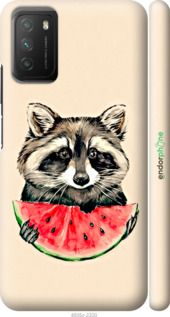 Чохол на Xiaomi Poco M3 Єнотик з кавуном "4605m-2200-2448"