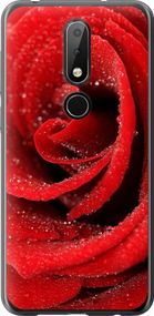 Чехол на Nokia 6.1 Plus Красная роза "529u-1539-17620"