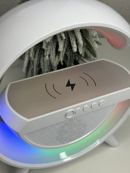 Колонка Bluetooth бездротова портативна 20 Вт і лампа настільна RGB LED 3 в 1 в стилі Big G | Зображення 2