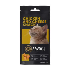 Лакомство для кошек Savory Snack, курица и сыр 60г