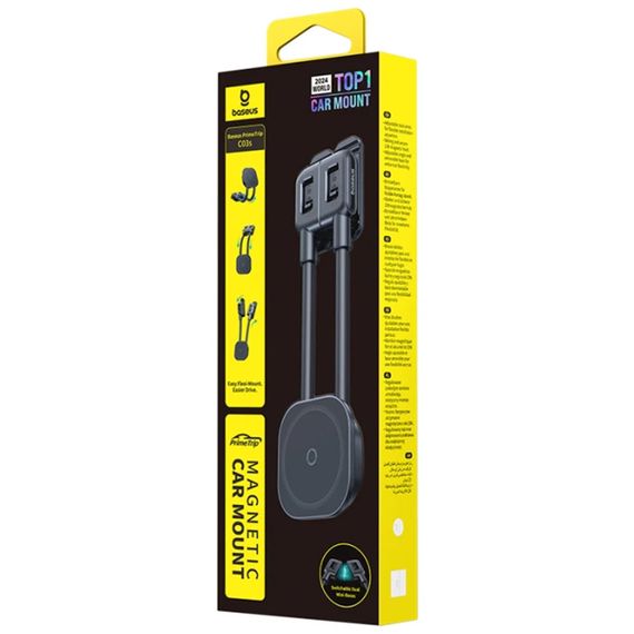 Автотримач Baseus PrimeTrip C03s Magnetic Stick-on (C00137) Cosmic Black | Зображення 1