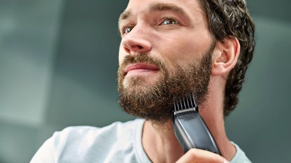 Тример Philips Beardtrimmer series 5000, для бороди і вусів, мережа+акум., насадок-2, чохол, сталь, чорний (BT5515/70) | Зображення 8