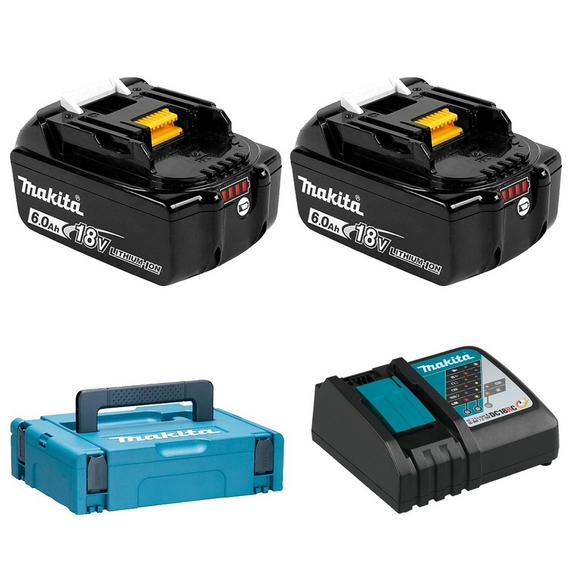 Набор аккумуляторов BL1860B (2 шт) и зарядное устройство для продукции Makita LXT (198116-4) | Зображення 1