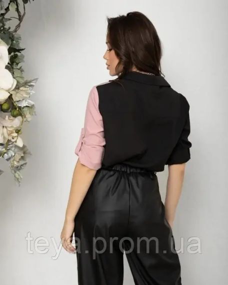 Рубашка цвет черный/розовый размеры S, L, XL, M FI_002899 | Зображення 2