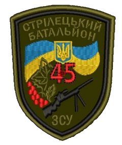 Шеврон 45 батальон Флаг цветной