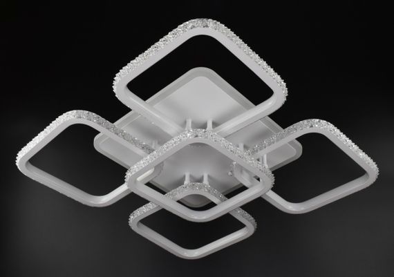 Люстра світлодіодна стельова LED світильник для квартири на стелю лед 26320 Білий 12х55х55 см.