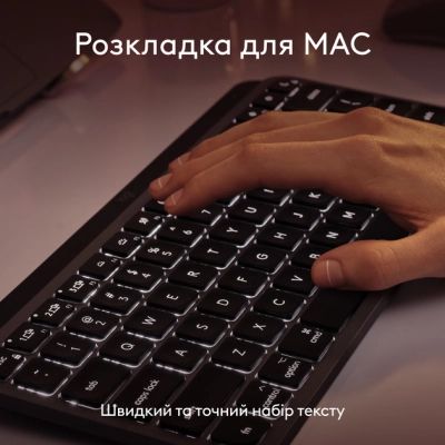 Клавиатура Logitech MX Keys Mini для MAC Wireless UA Space Grey (920-012652) | Зображення 4