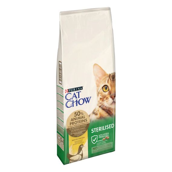 Сухой корм для стерилизованных котов с курицей Cat Chow Sterilized Chicken 1.5 кг | Зображення 1