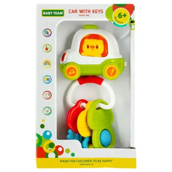 Іграшка музична Машинка з ключиками Baby Team 8657 Різнокольоровий shop (4824428086578)