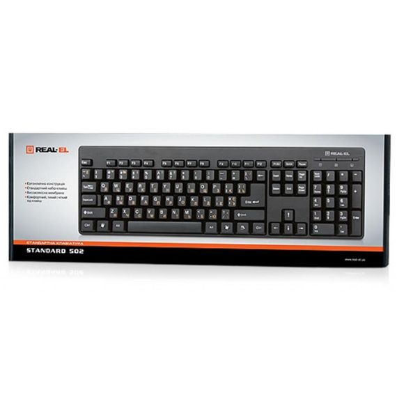 Клавіатура REAL-EL 502 Standard, USB, black | Зображення 4