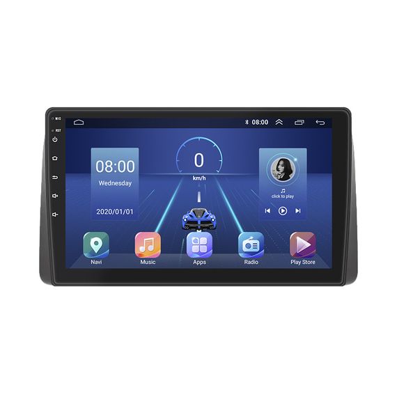 Штатная магнитола Lesko для Chrysler Voyager V Рестайлинг 2011-2016 экран 9" 2/32Gb 4G Wi-Fi GPS Top