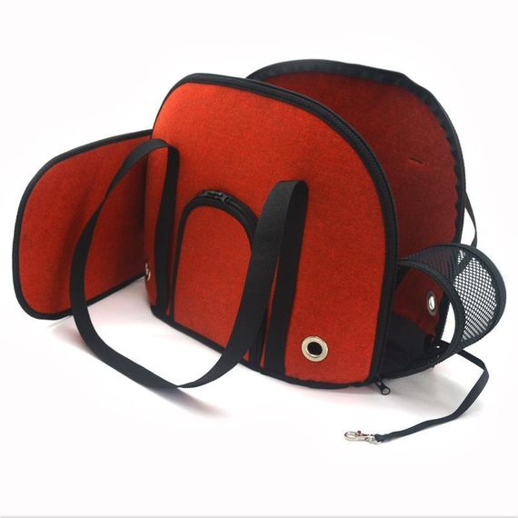 Сумка переноска Zoo-hunt Остин для котов и малых пород собак №1 23х40х31 см красная | Зображення 3