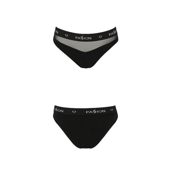 Трусики з прозорою вставкою Passion PS006 PANTIES black, size M | Зображення 4