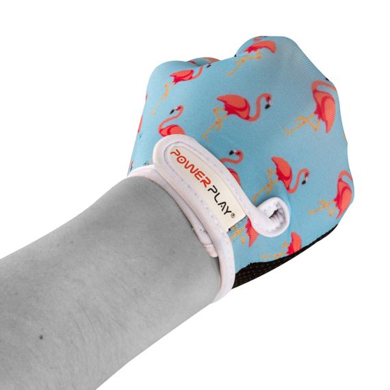 Велорукавички PowerPlay 001 Фламінго Блакитні 2XS | Зображення 6