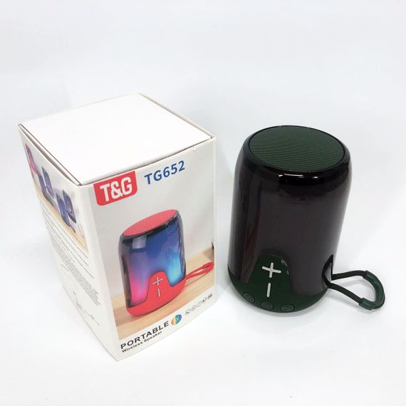 Портативна колонка TG652 5W з RGB підсвічуванням та ремінцем. TZ-733 Колір: зелений | Зображення 3