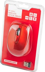 Мишка  Modecom MC-WM4.1, бездротова, 3кн., 1600dpi, нано ресівер, червона