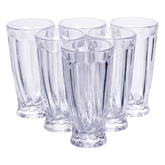 Набір глечик 1 л зі склянками 6 (шт) по 300 мл для напоїв Прозорий HP-19-24 | Зображення 1