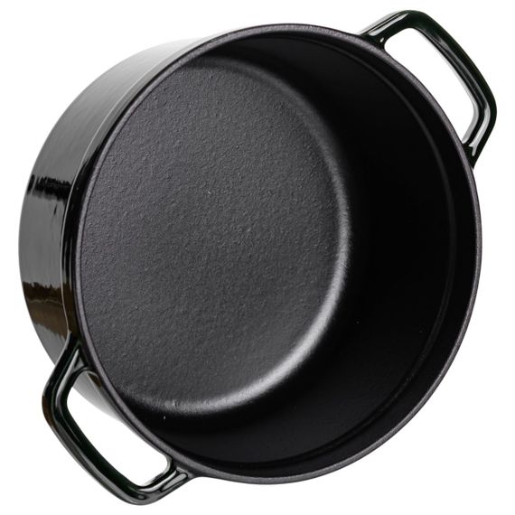 Кокотниця чавунна емальована 2,5 л, малахіт HP-FLG-9 green | Зображення 4