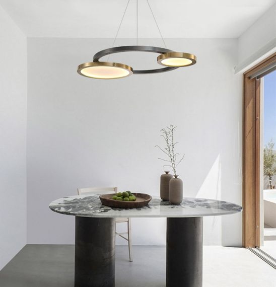 Люстра світлодіодна підвісна LED світильник для квартири на стелю лед 26748 Чорний 35-150х55х80 см. | Зображення 5