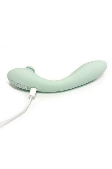 Подвійний гламурний гнучкий вібратор Dream Toys Glam Ultimate Tapping Vibe зелений Sex Aura | Зображення 3