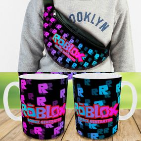 Подарунковий набір: Сумка-бананка + Кружка Роблокс "Roblox", дитячий, для хлопчика (00199)