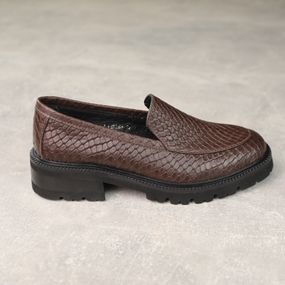 Лофери жіночі шкіряні 588274 Коричневі 36 37 38 39 40 41