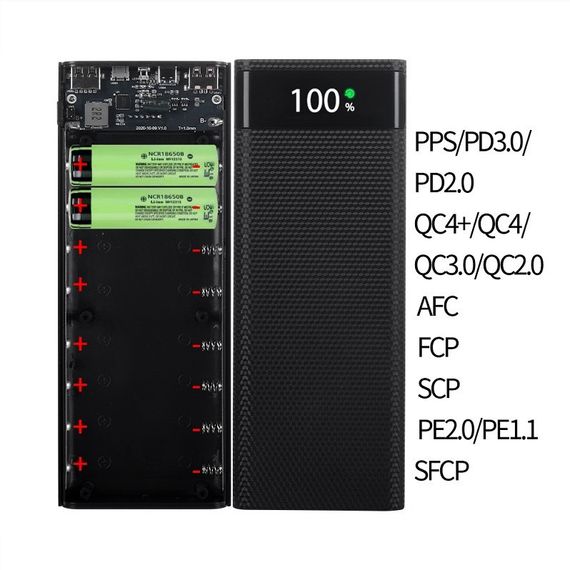 Корпус Павербанк QC 22,5W (быстрая зарядка) Power Bank 8*18650
