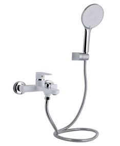 Змішувач для ванни Qtap Jay, Chrome/White (k35) з душовим гарнітуром QTJAY259CRW45553