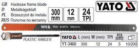 Набір полотно для електролобзика (метал) 24 з/1" l=300 мм h=12 мм 5шт YATO-3460